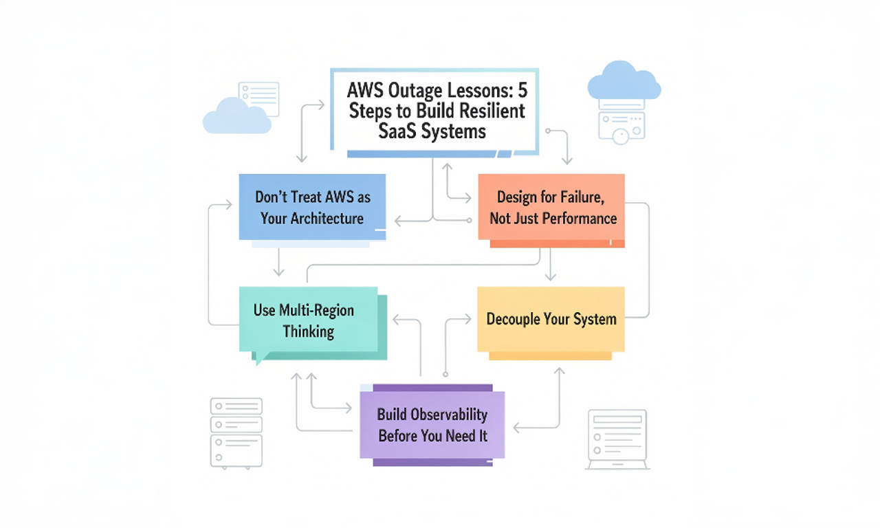 AWS Outage Lessons: 5 Steps to Build Resilient SaaS Systems